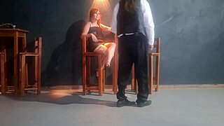 WOW Redhead Slut Fucks Waiter Right in Restaurant!