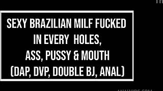 sexy brazilian milf bruna ferrari double fucked ass pussy dap