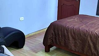 Peruvian chick strips latex panties for me!