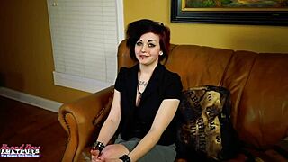 Inked Marci Dildo Fucks Shaved Pussy Rubs Big Tits