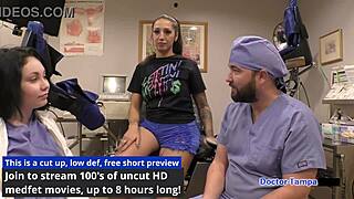 Dr Tampa's Entrance Physical: Stefania Mafra Spreads in Latex