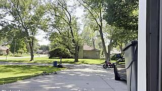 we got caught during public blowjob and hard face fuck