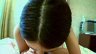 Sexy Brunette Japan Deepthroats Cock In Fishnets And Heels