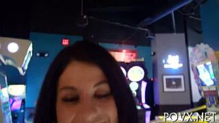 Hey barely legal euro teen you suck that old cock so rough in pov!