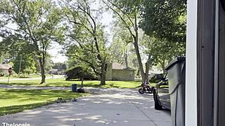 we got caught during public blowjob and hard face fuck