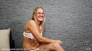 so nervous innocent skinny european maria on casting sofa interview gets dirty real quick