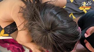 Bisexual husband shares horny milf wife mmf threesome strapon pegging