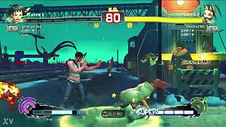 ninja girl fucks karate student in intense street fight game