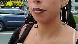 rossy ebony tries sexy lingerie ends fucking full on cam