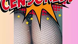 whoa... this sheer redhead's real striptease rips clothes teasing perfectly