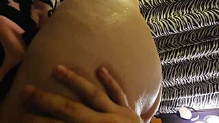 Damn big ass milf sandra begs for sneaky anal massage!