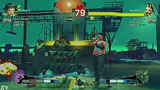 ninja girl fucks karate student in intense street fight game