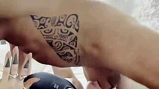 Eden Ivy moans through rough anal ass licking and deepthroat!