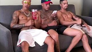 beach hottie flashes oiled legs in tight shorts!