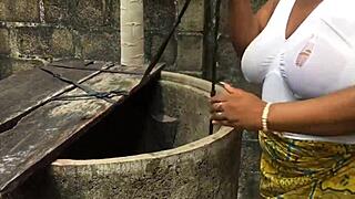 her big natural tits drive me crazy during crazy outdoor fuck 😜🍑💦