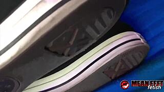 clean my sneakers now or i'll make you worship every inch of these sweaty socks