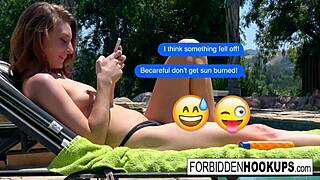 Delivery guy seduces step-sis? Hooks up for wild facial cumshot