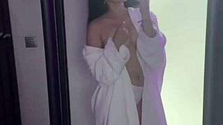 stepmom sneaks playful touches on stepdaughter's curves