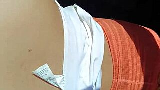 Puta mexicana flashes ass publicly and gets groped hard!