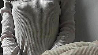 cute japanese girl practices cowgirl to please her man