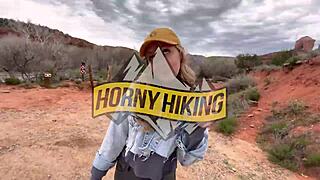 Huge Ass Blonde Creampie Doggystyle in Desert Hike POV