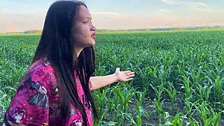 stepsister nervous cornfield ride stepbro big cock relief