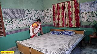 indian beauty shares taboo mother-in-law threesome with husband and big tits action