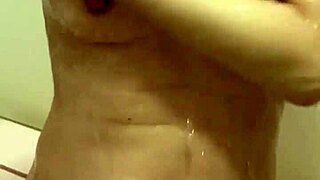 Married 38-Year-Old Dripping Nipples Bare in Steamy Bathroom Rip