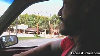 Busty Latina Amateur No Bra Takes Rough Monster Cock Titty Fuck