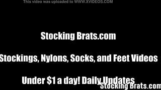 hey, nothing beats mutual toe sucking in sexy fishnets and heels right?