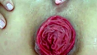 extreme close-up on destroyed juicy milf anal prolapse