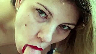 smoke break turns karlas chat into sloppy deepthroat pov facial cumshot 😩💦