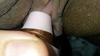 Chubby latina teases her wet big clit pussy closeup