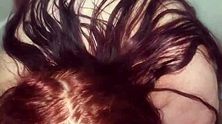 lucky nikki cakes deepthroats dick eats ass on stairs