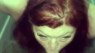 lucky nikki cakes deepthroats dick eats ass on stairs