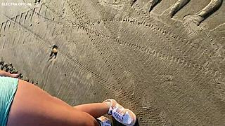 brazilian slut follows me to public toilet for blowjob and gaping