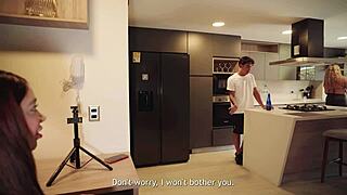 while niece works cougar sneaks off with her boyfriend