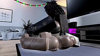 can this ebony thot's fat ass handle bbc stretching her wide open?