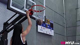 Hot Milf Works Out Hard in My Gym Court