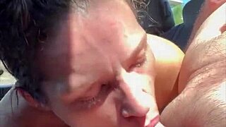 Slim thick hooker pounded public then facial reluctant cum blast