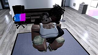 can this ebony thot's fat ass handle bbc stretching her wide open?