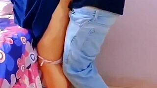 My mexican schoolgirl swallows my hot load