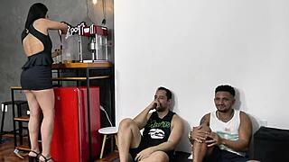 cinema night at home with friends anal fun 🍆💦