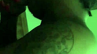 Nasty Nati stripper rips clothes off for sloppy head