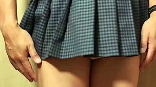 Hey, wanna see this busty schoolgirl maid shine her anal?