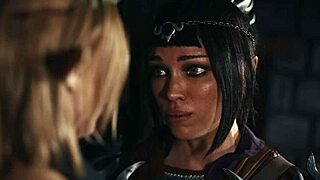 blonde elf unleashes parasites making octokuro crave lesbian sex