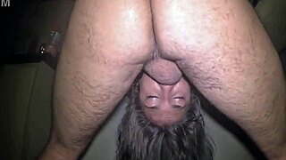 Brunette Deepthroat Upside Down Facefuck Rimjob