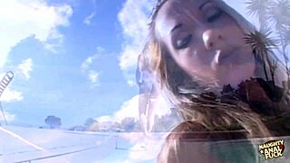 dirty blonde gapes ass for creampie then eats it all pov