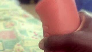 huge bbc guy creams oiled throat toy in dorm sneak