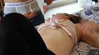 french slut in satin lingerie takes deep cock pov